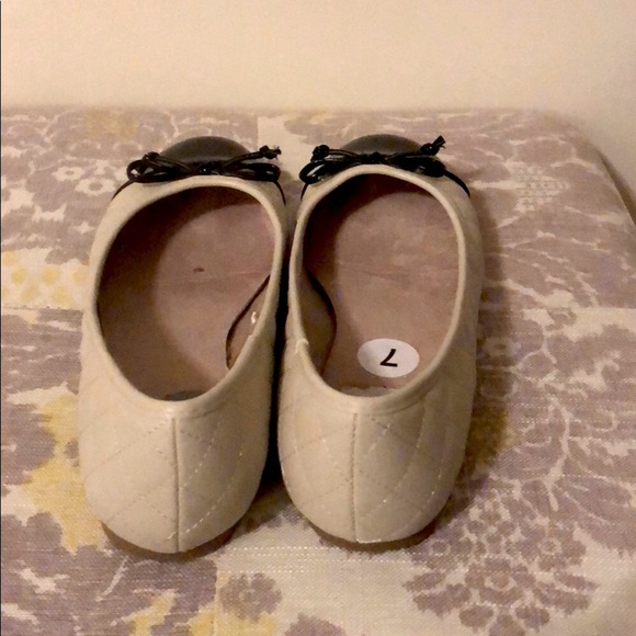 Ballet ballerina flat cap toe quilted coco designer patent slip on color block - Picture 4 of 8